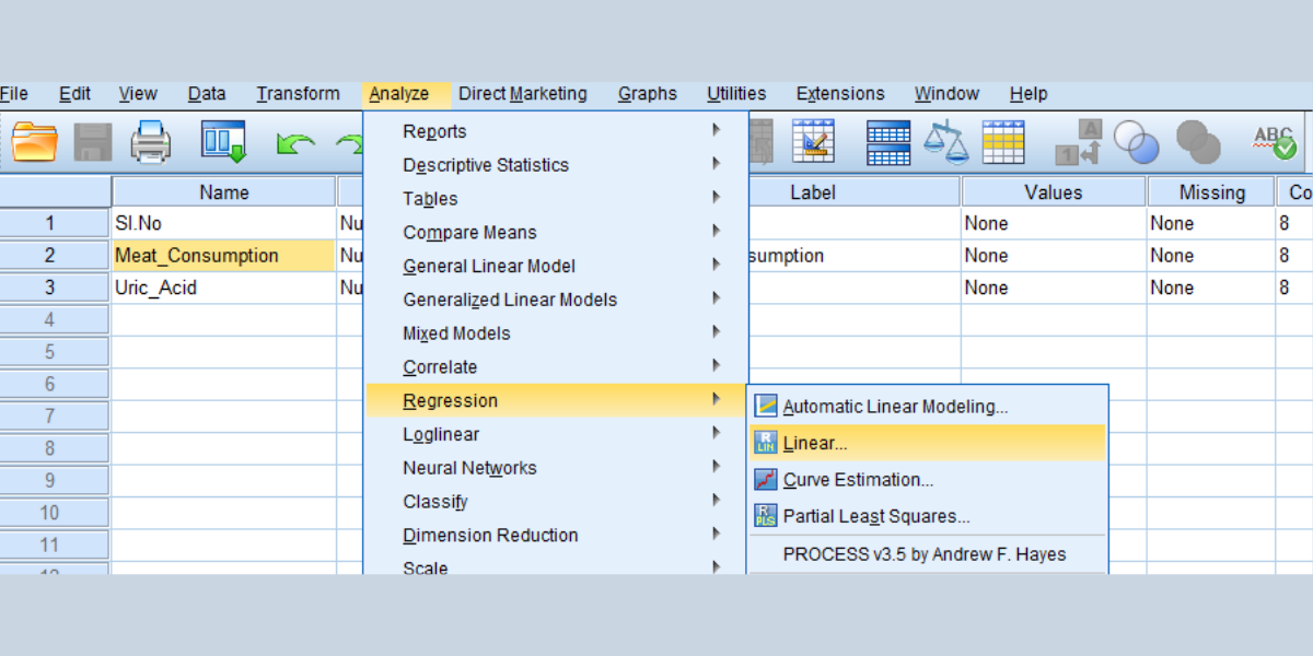 Linear Regression Analysis in SPSS