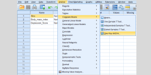 one-way anova in spss 1
